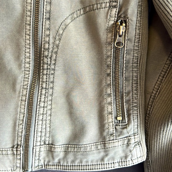 Anthropologie Army Green Moto Jacket - Picture 4 of 11